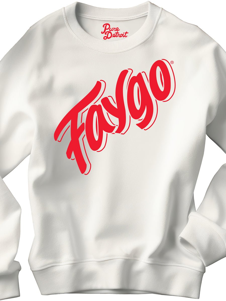 Faygo Heavyweight Crewneck Sweatshirt - White / Red Clothing