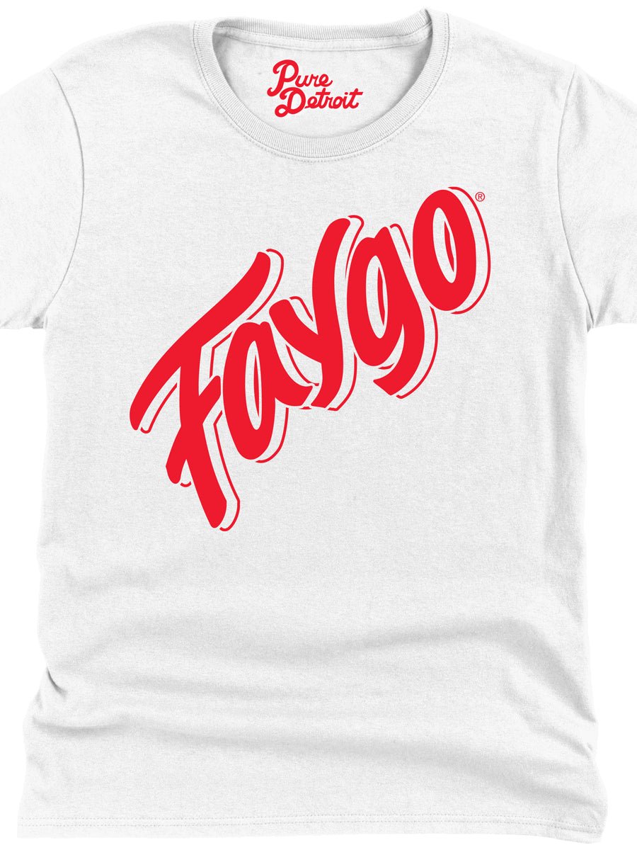 Faygo Womens T-Shirt Red Pop and White Clothing