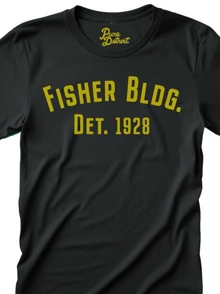 Fisher Building 1928 T-shirt - Black / Gold Unisex Unisex Apparel
