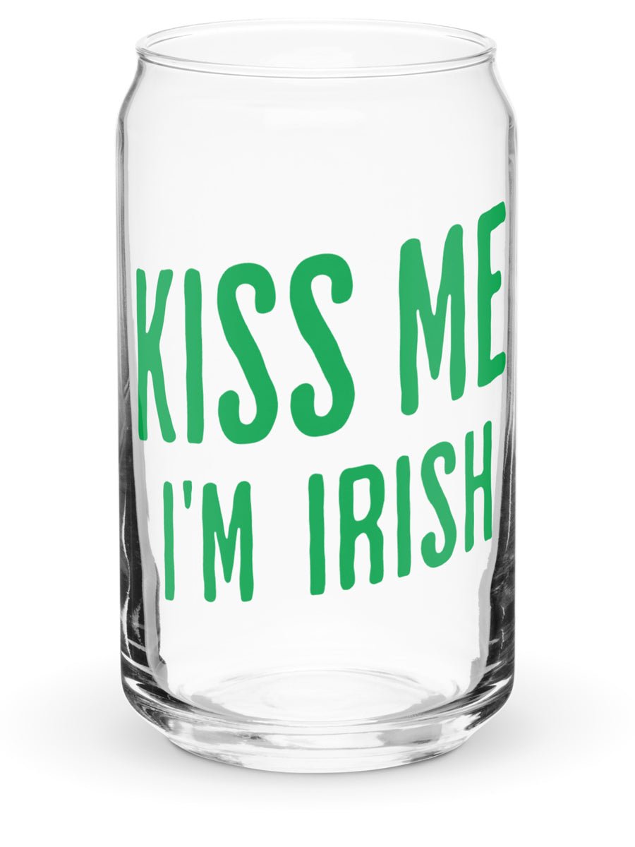 Kiss Me I'm Irish Can-shaped Glass - 16 oz