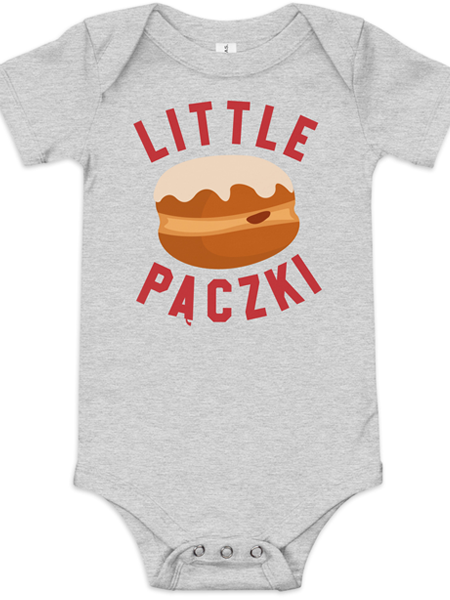 Little Paczki - Baby Onsie - Red / Gray    