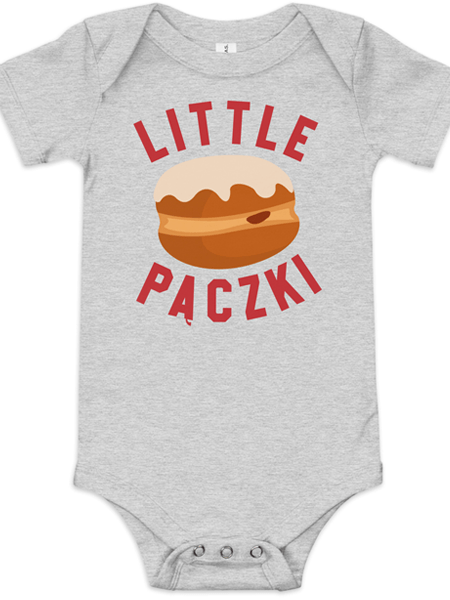 Little Paczki Baby Onsie - Athletic Gray Onesie