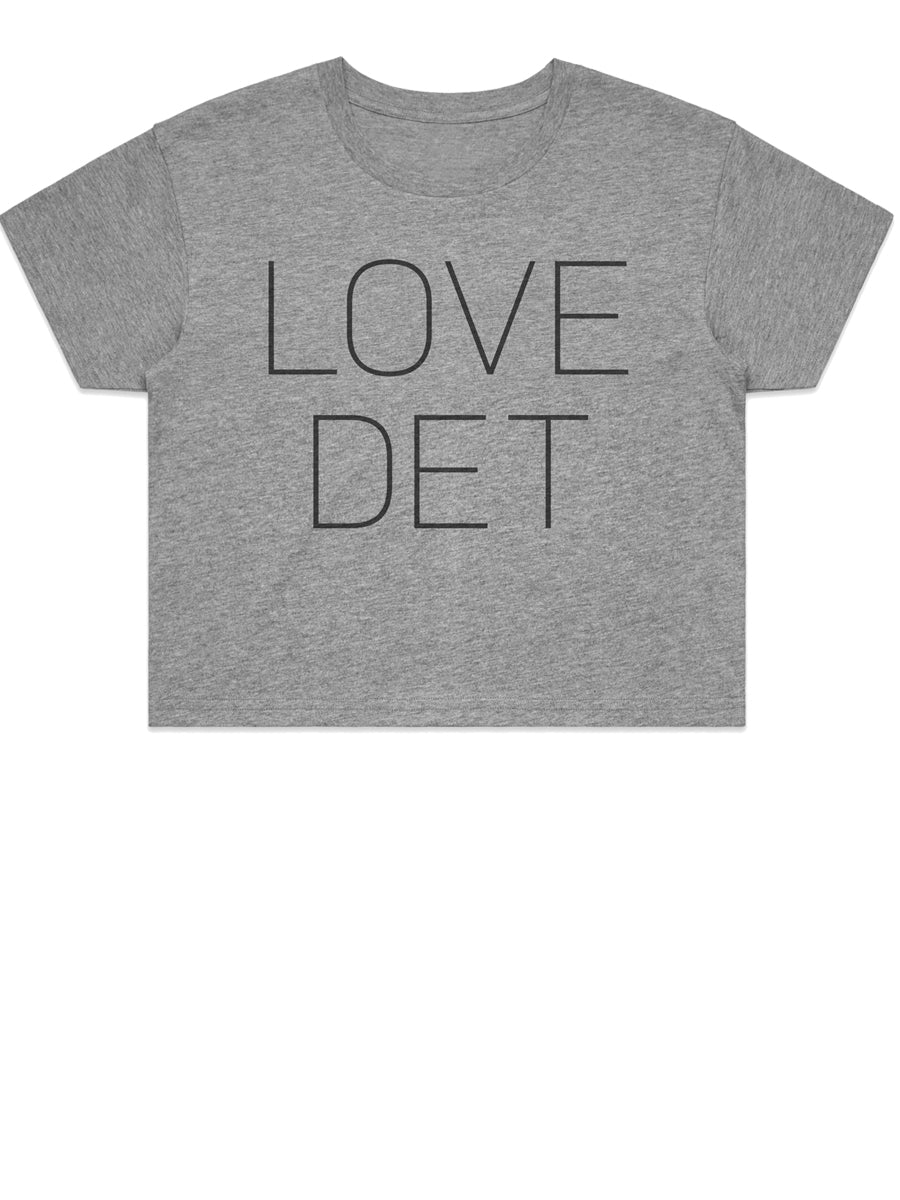 Love Det Women’s Premium Crop Top - Black / Athletic Gray T-Shirt