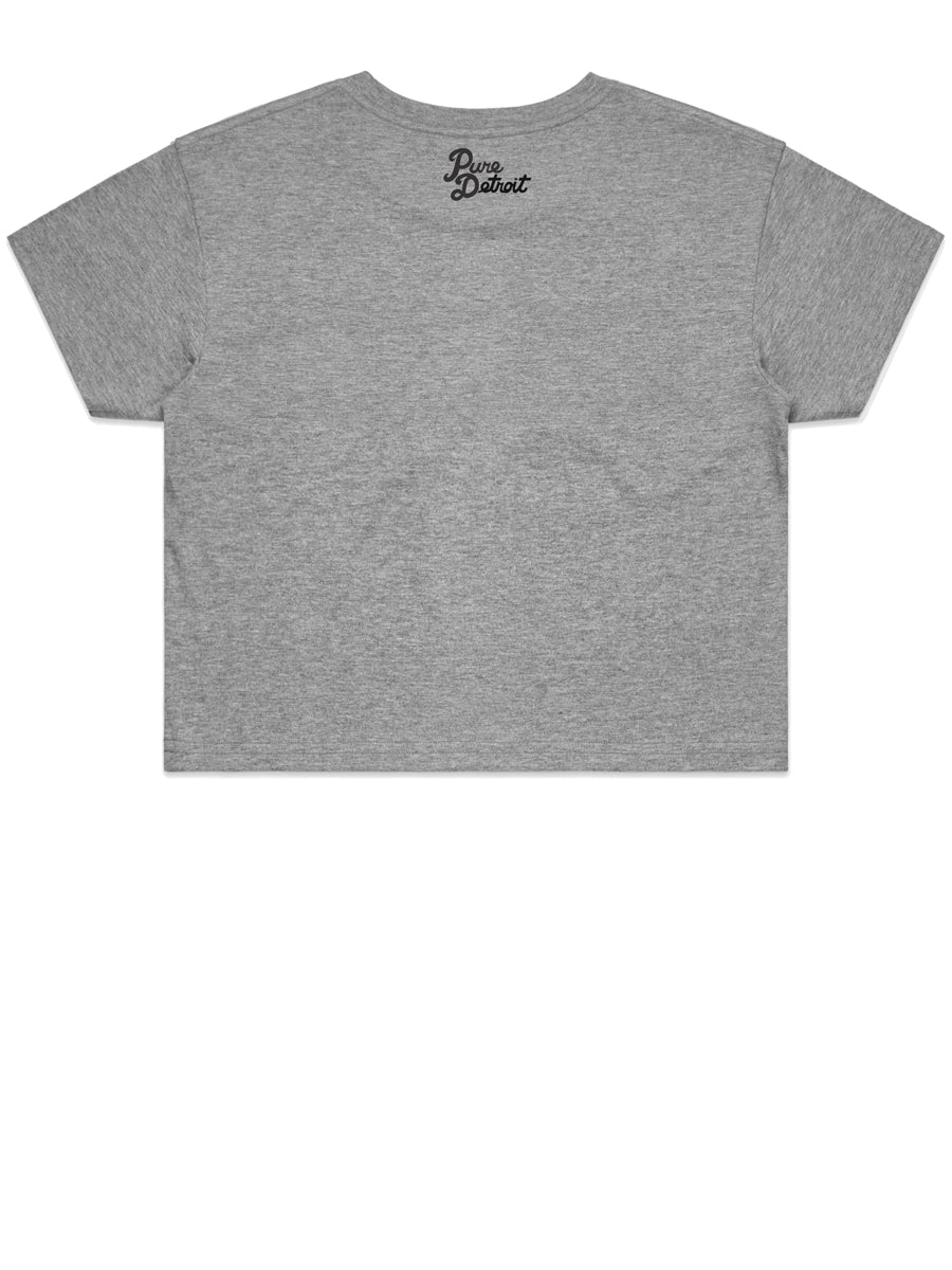 Love Det Women’s Premium Crop Top - Black / Athletic Gray T-Shirt
