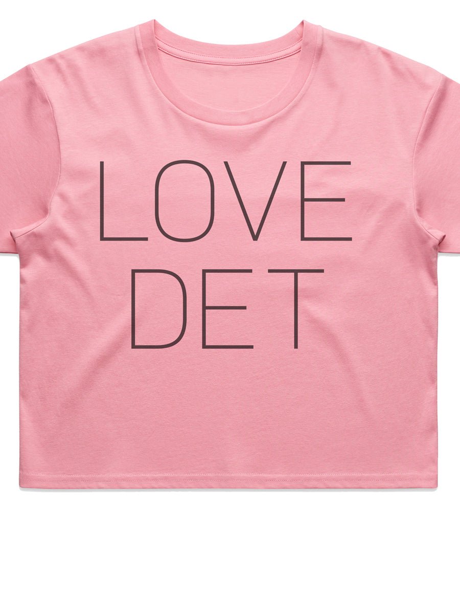 Love Det Women’s Premium Crop Top - Black / Bubblegum T-Shirt