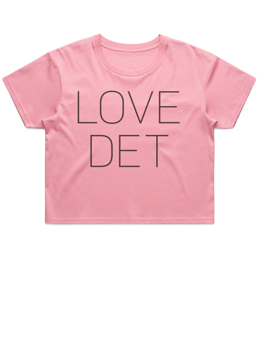 Love Det Women’s Premium Crop Top - Black / Bubblegum T-Shirt   