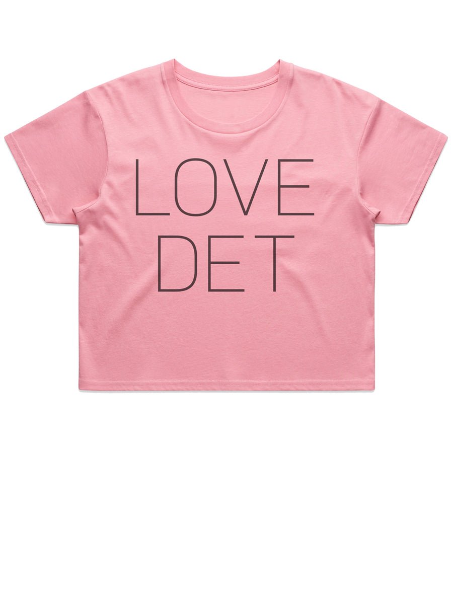 Love Det Women’s Premium Crop Top - Black / Bubblegum T-Shirt