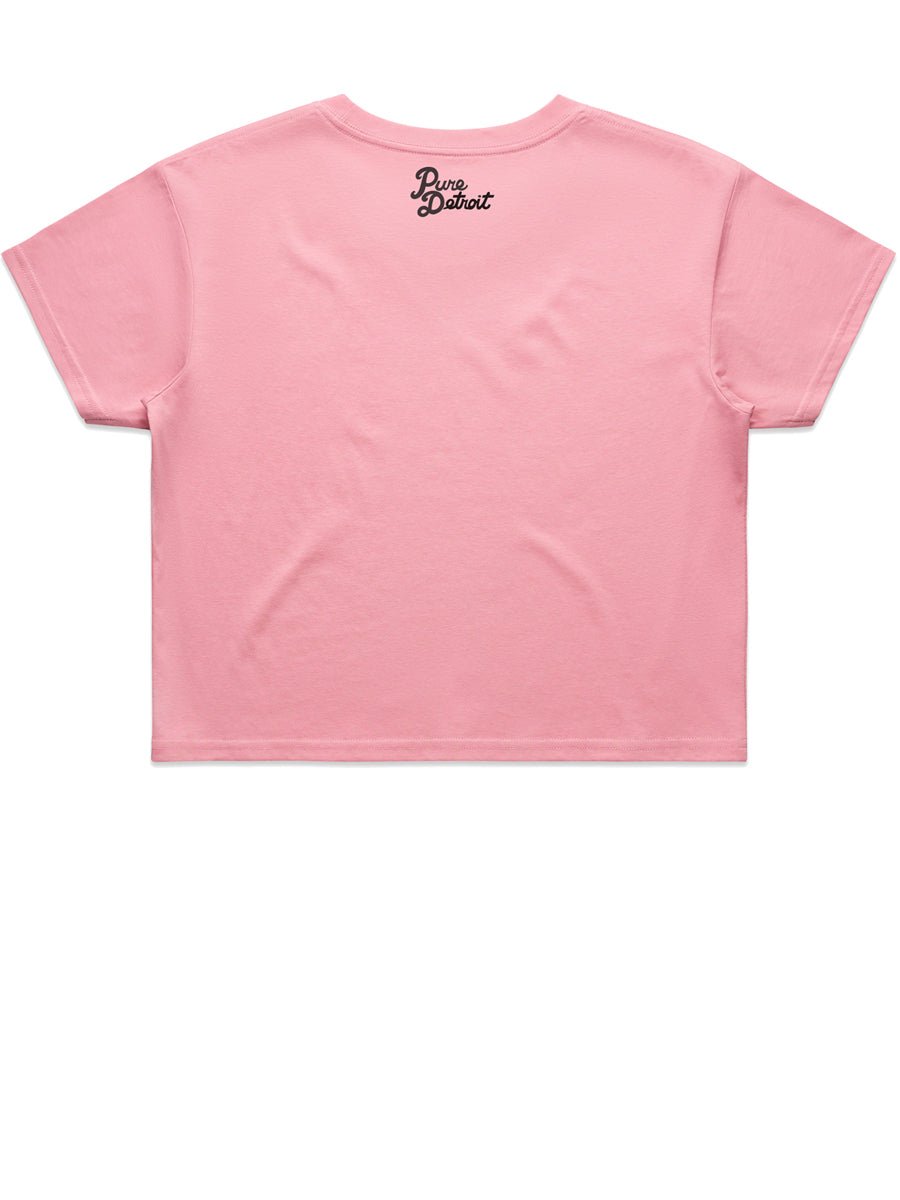 Love Det Women’s Premium Crop Top - Black / Bubblegum T-Shirt