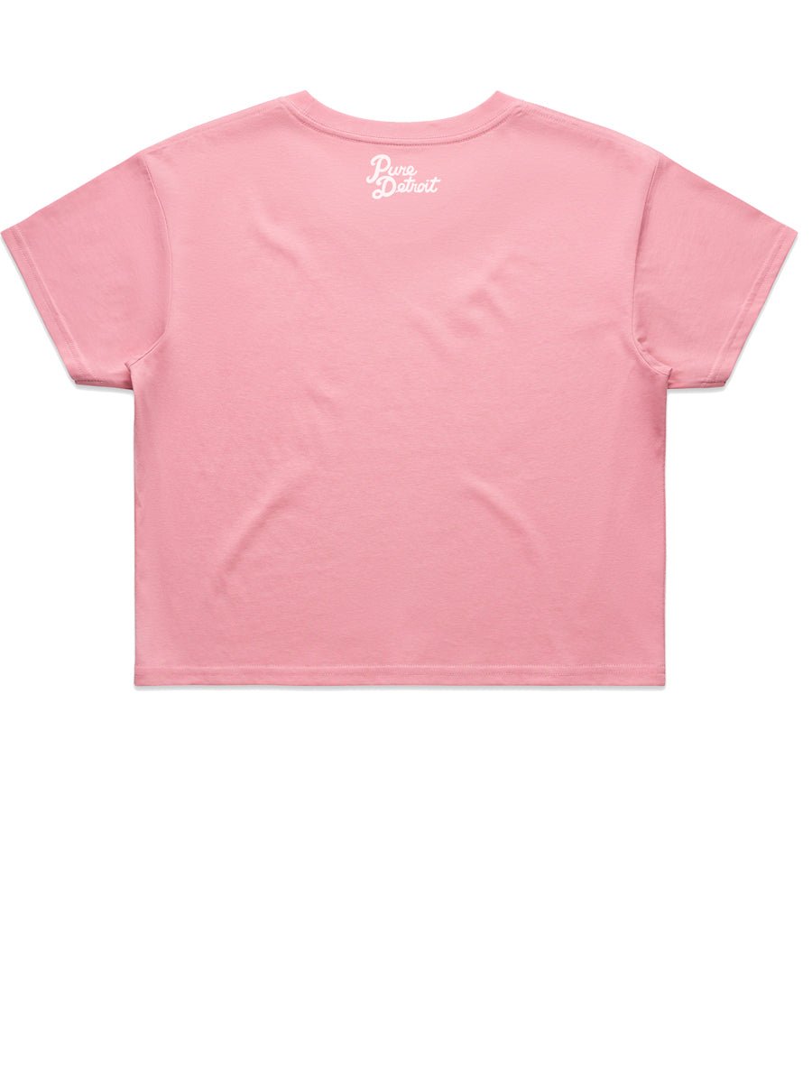 Love Det Women’s Premium Crop Top - White / Bubblegum T-Shirt