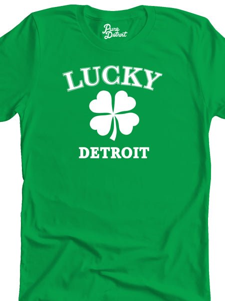 Lucky Detroit Unisex T-shirt - White / Irish Green Clothing
