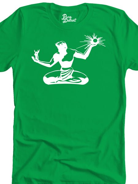 Spirit of Detroit Unisex T-shirt - White / Irish Green t-shirt