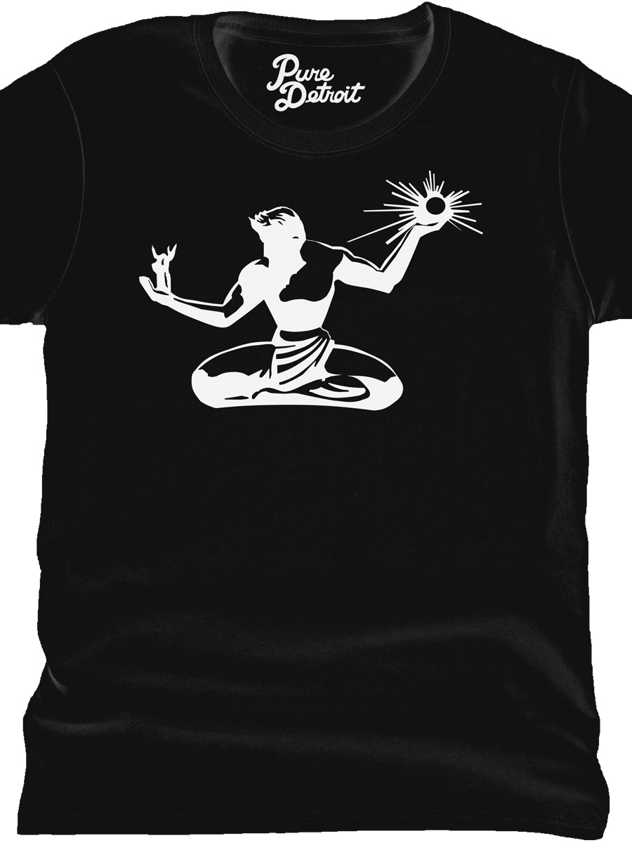 Spirit of Detroit Women's Premium Relaxed T-Shirt - White / Black T-Shirt