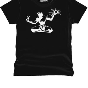 Spirit of Detroit Women's Premium Relaxed T-Shirt - White / Black T-Shirt   
