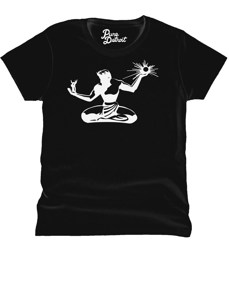 Spirit of Detroit Women's Premium Relaxed T-Shirt - White / Black T-Shirt