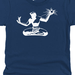 Spirit of Detroit Women's Premium Relaxed T-Shirt - White / Navy T-Shirt   