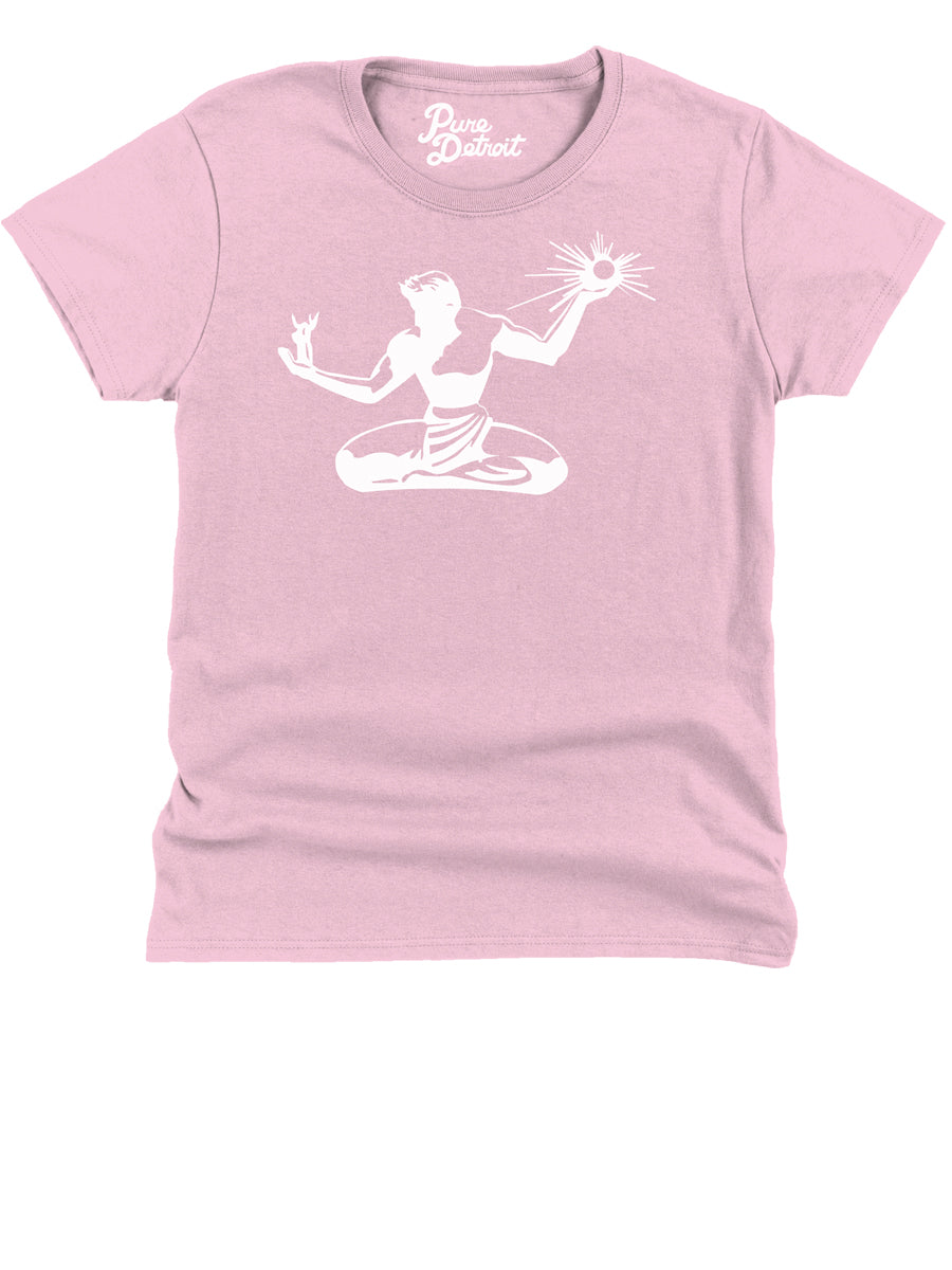 Spirit of Detroit Women's Premium Relaxed T-Shirt - White / Pink    