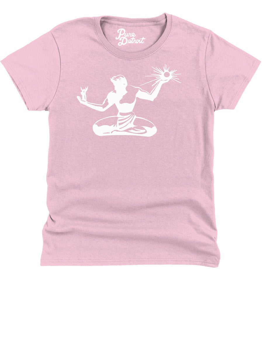 Spirit of Detroit Women's Premium Relaxed T-Shirt - White / Pink