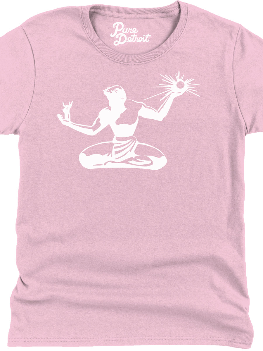 Spirit of Detroit Women's Premium Relaxed T-Shirt - White / Pink    