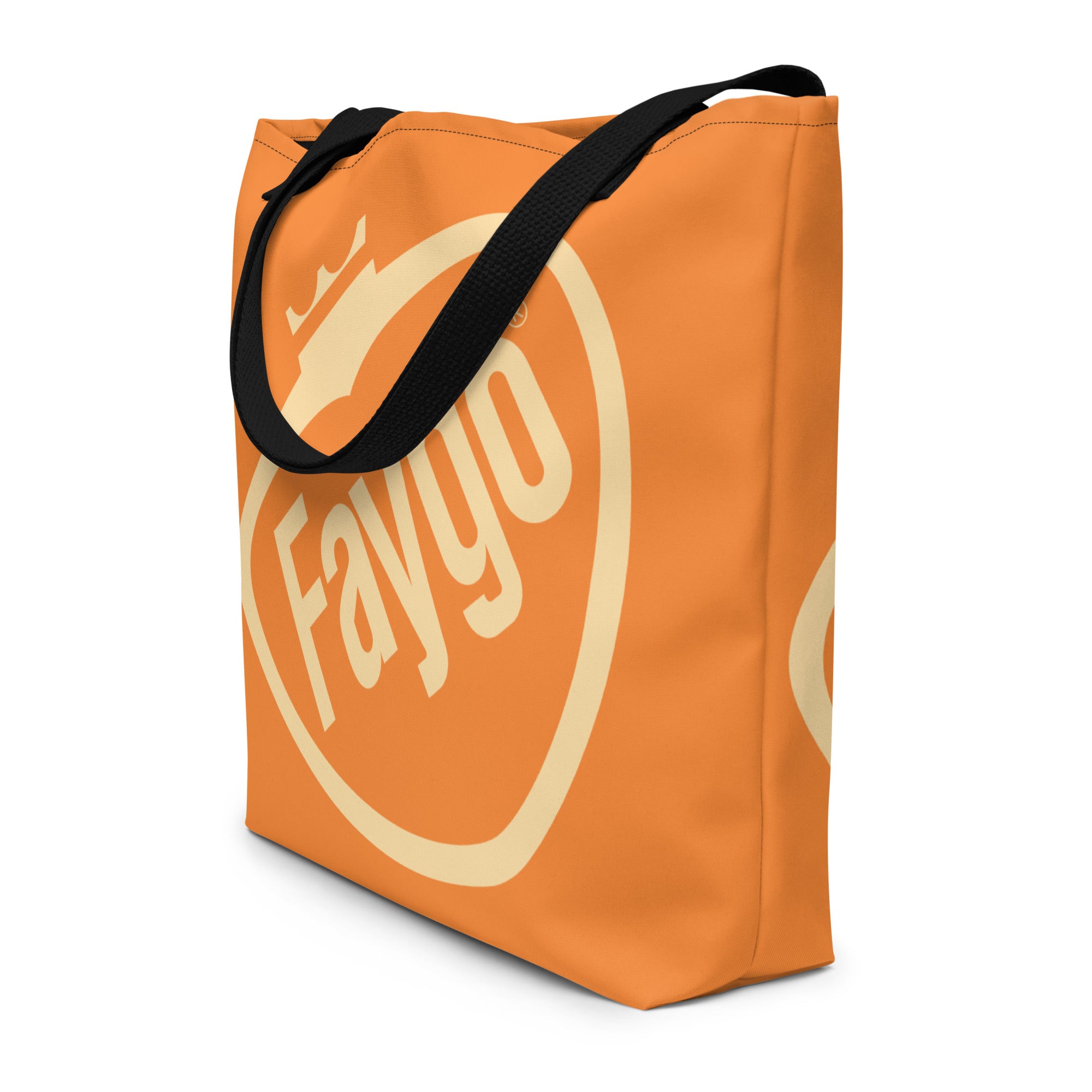 Faygo Retro Logo All-Over Print Large Tote Bag - 16" X 20" - Orange Tote Bag Default Title