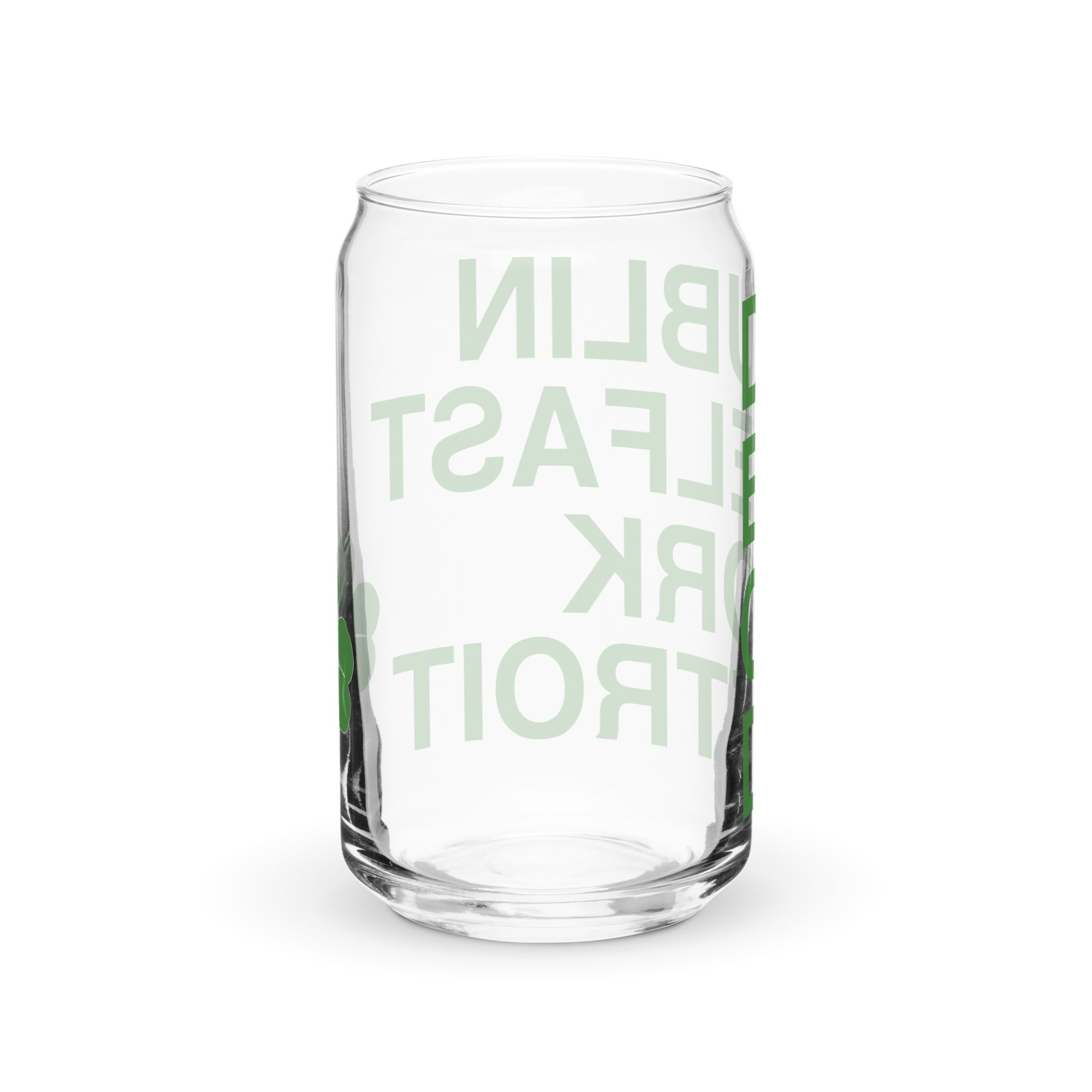 Dublin Belfast Cork Detroit - Can-shaped Glass - 16 oz