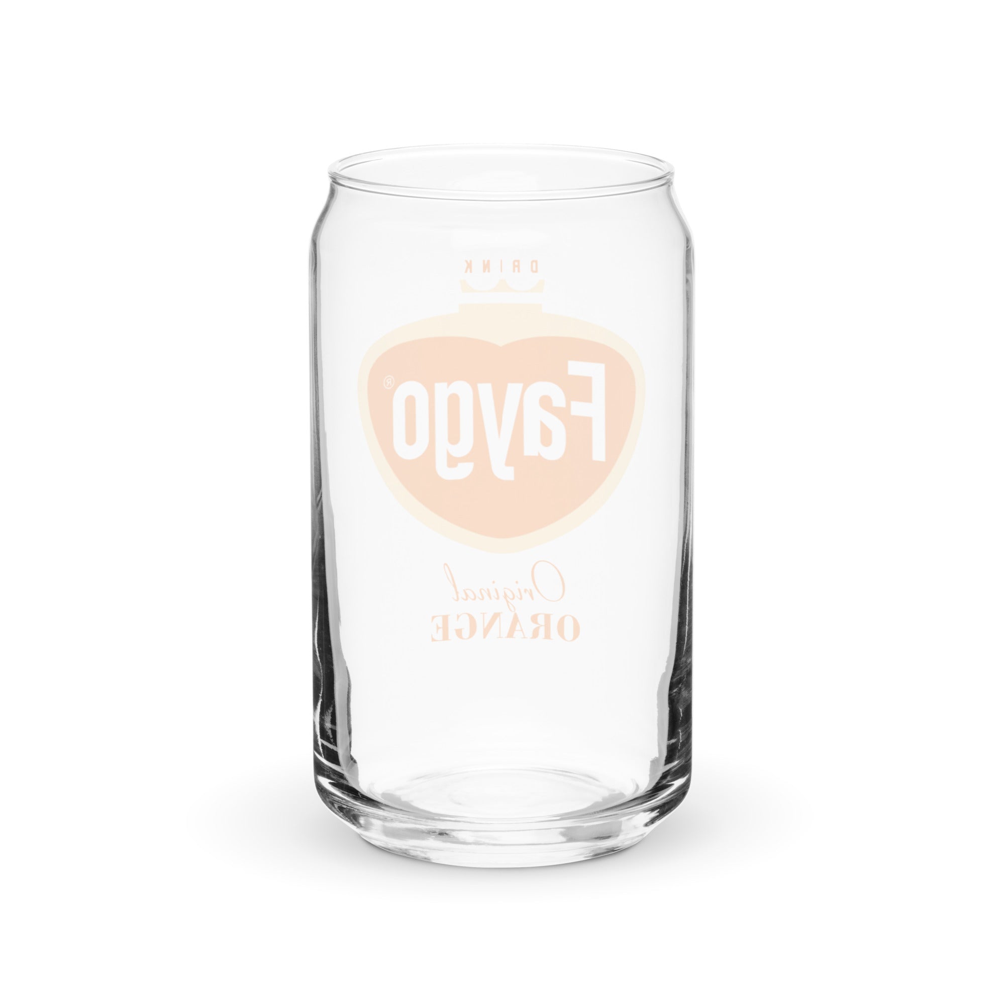 Faygo Retro Logo Can Glass - Orange 16 oz