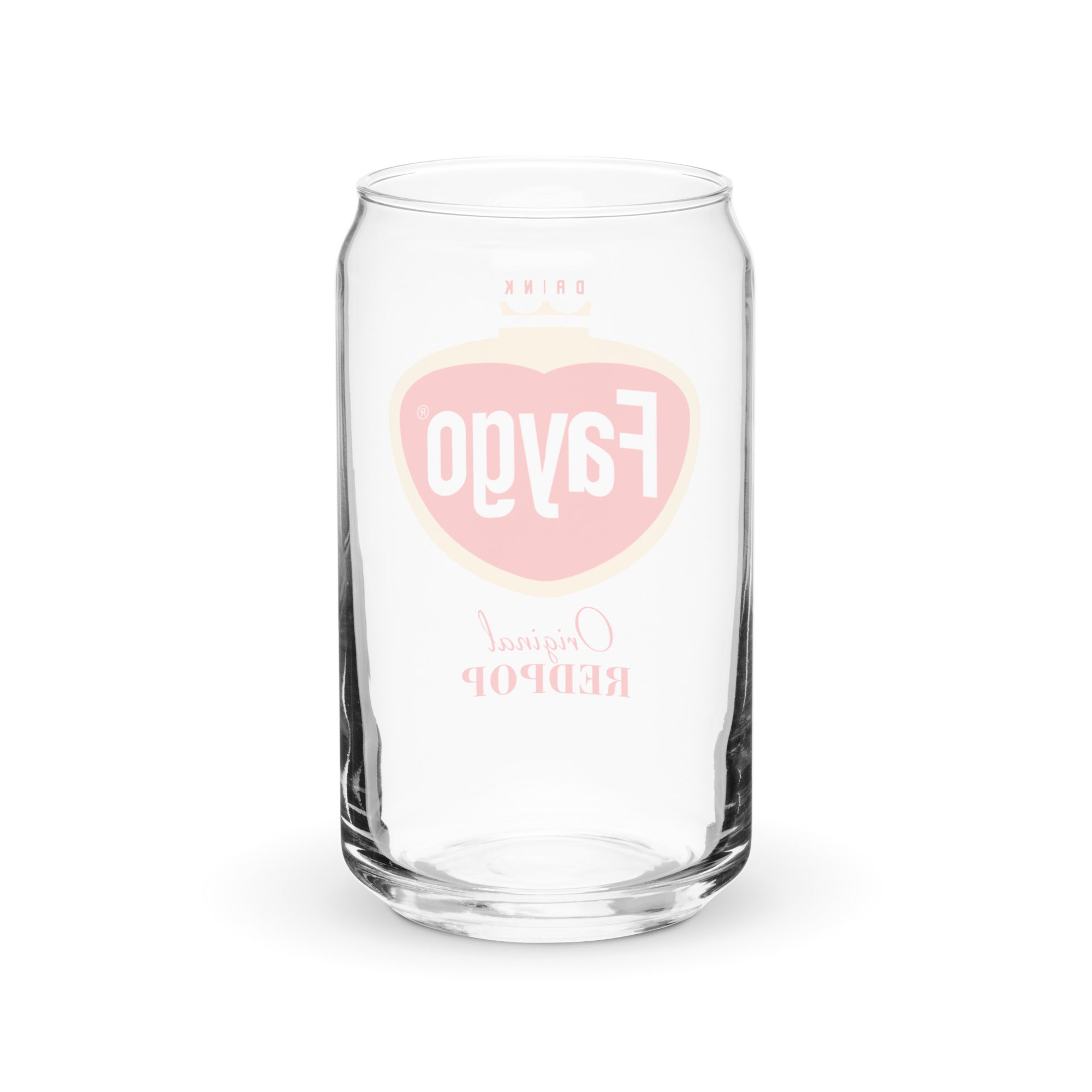 Faygo Retro Logo Can Glass - Red Pop 16 oz