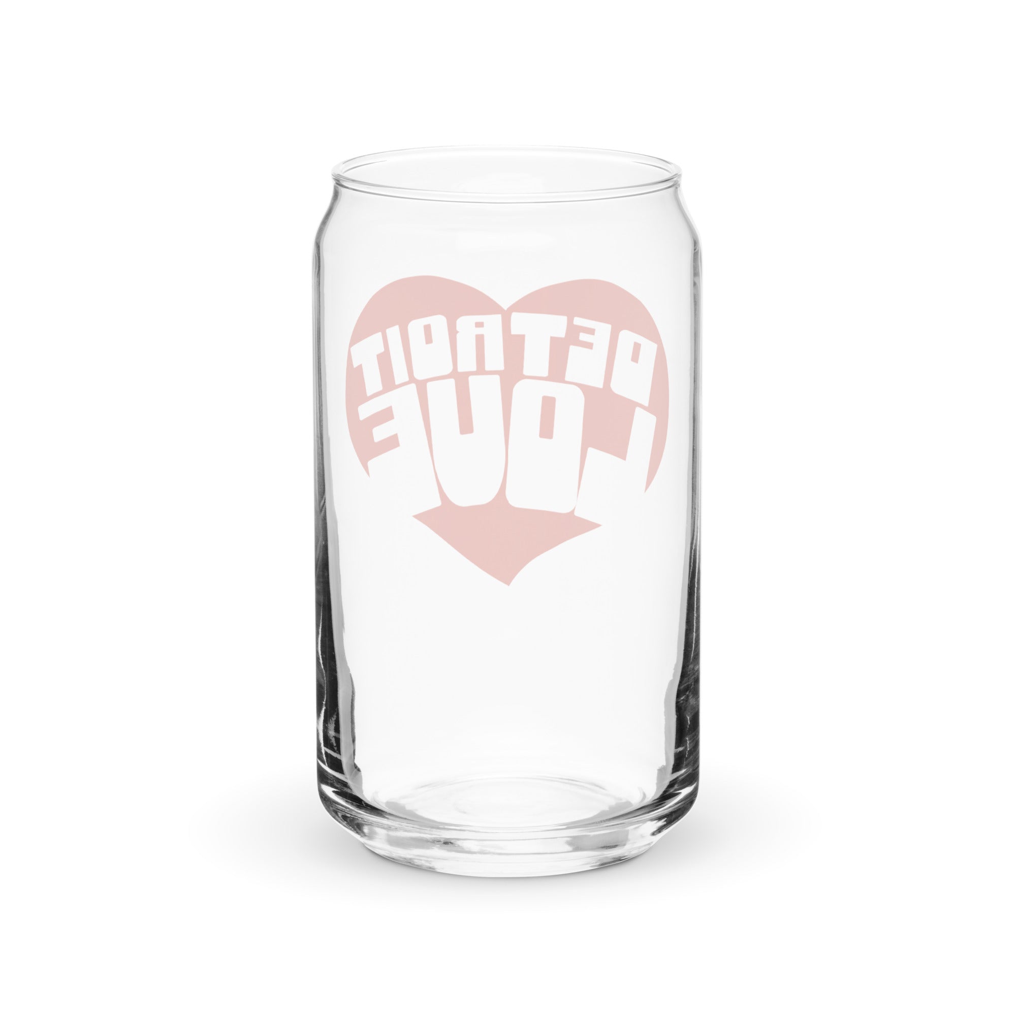 Detroit Love - Can-shaped Glass - 16 oz glass