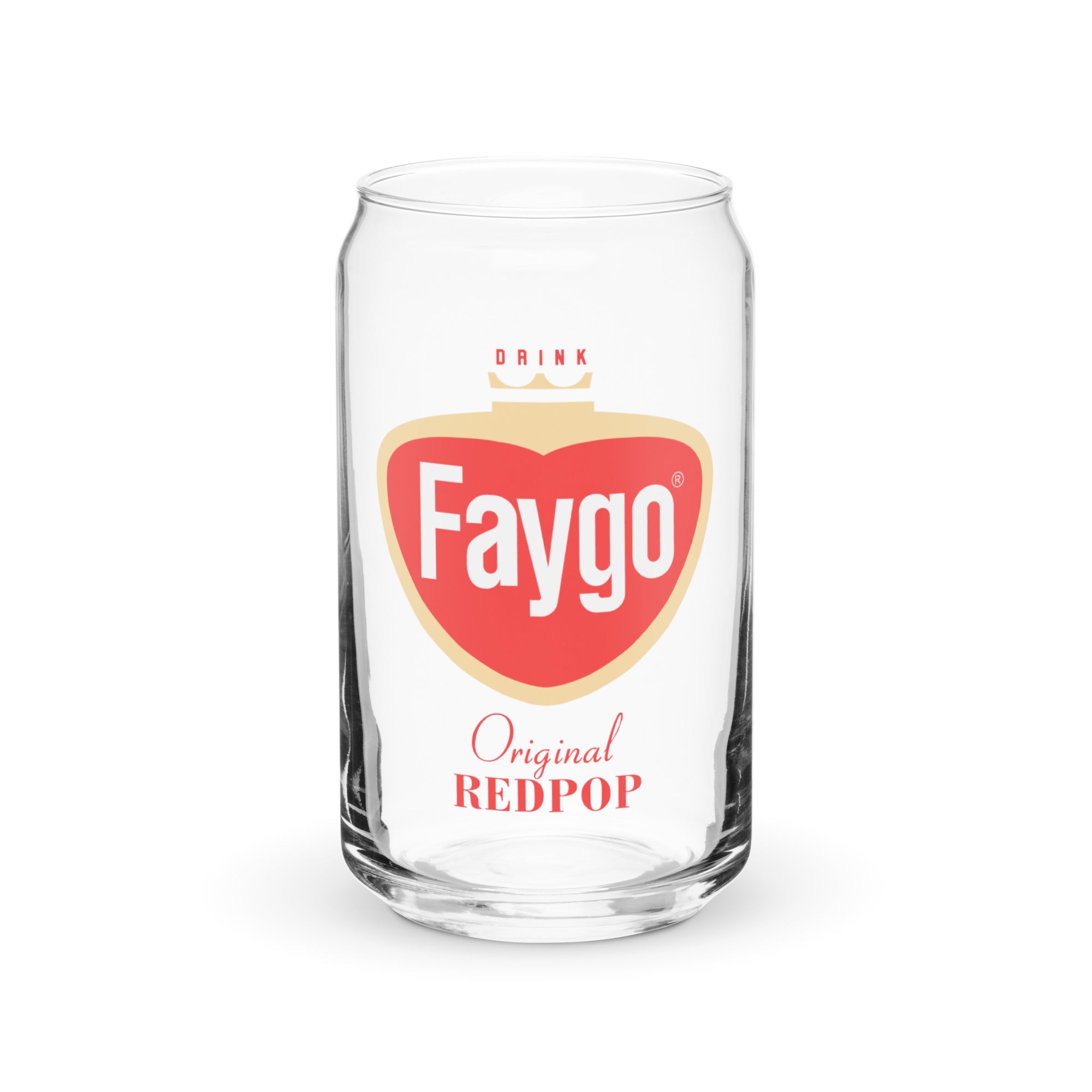 Faygo Retro Logo Can Glass - Red Pop 16 oz Default Title