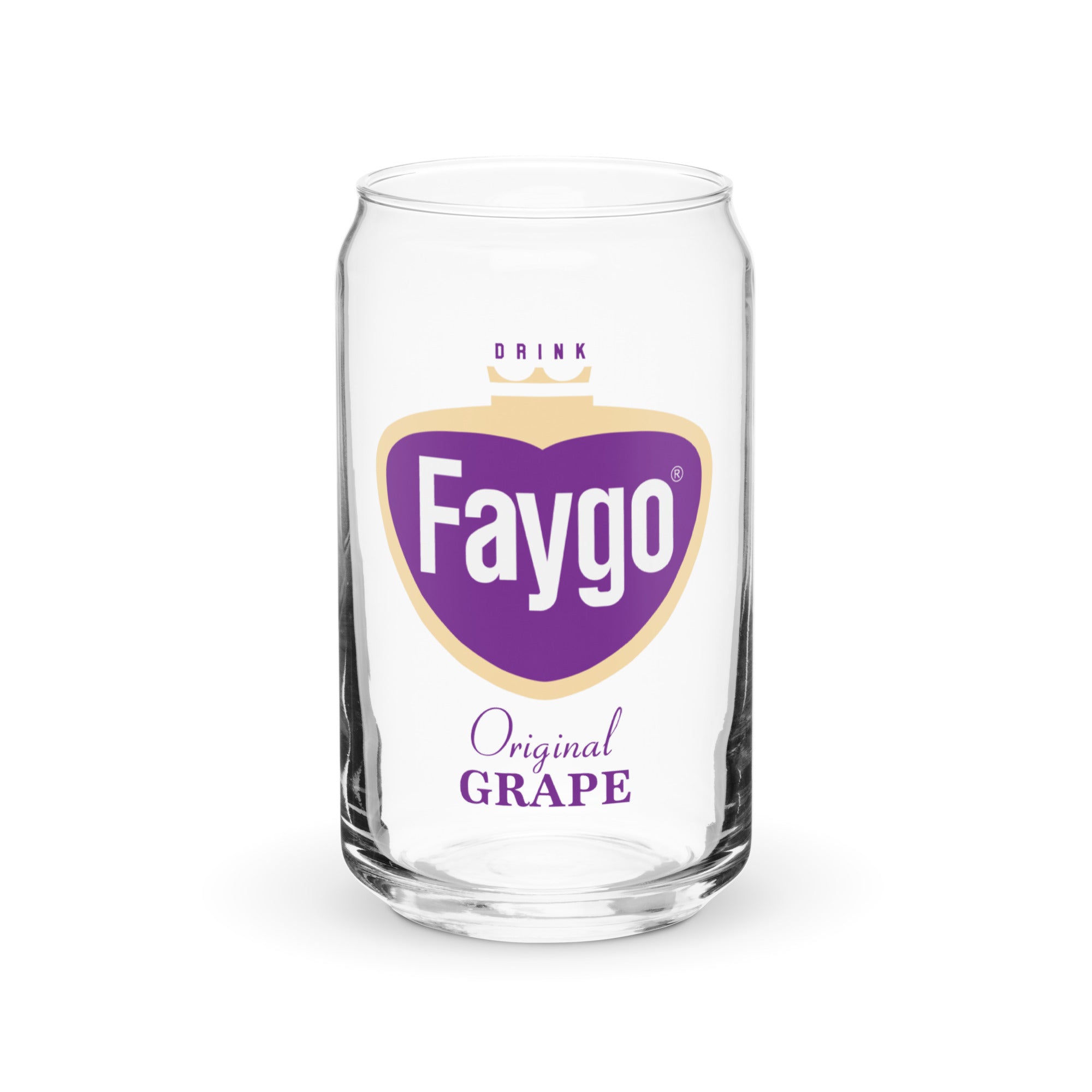 Faygo Retro Logo Can Glass - Grape 16 oz Default Title