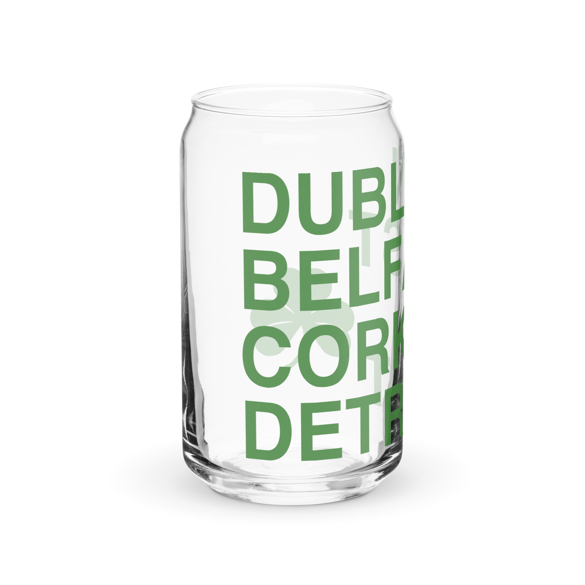 Dublin Belfast Cork Detroit - Can-shaped Glass - 16 oz    