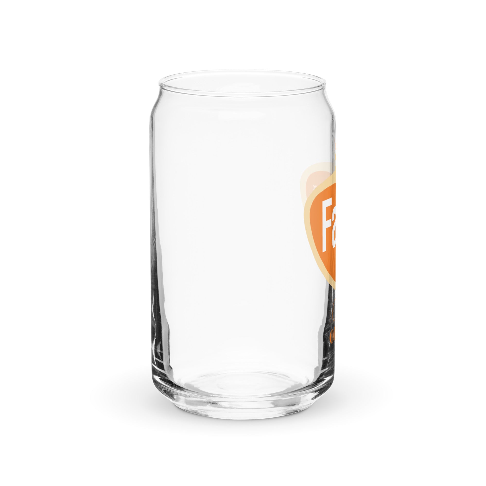 Faygo Retro Logo Can Glass - Orange 16 oz