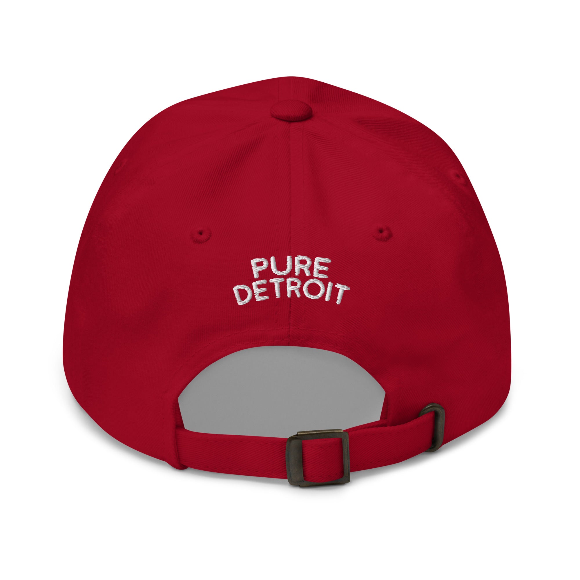 Motor City Embroidered Cotton Twill Dad Hat - Red / White Dad Hat