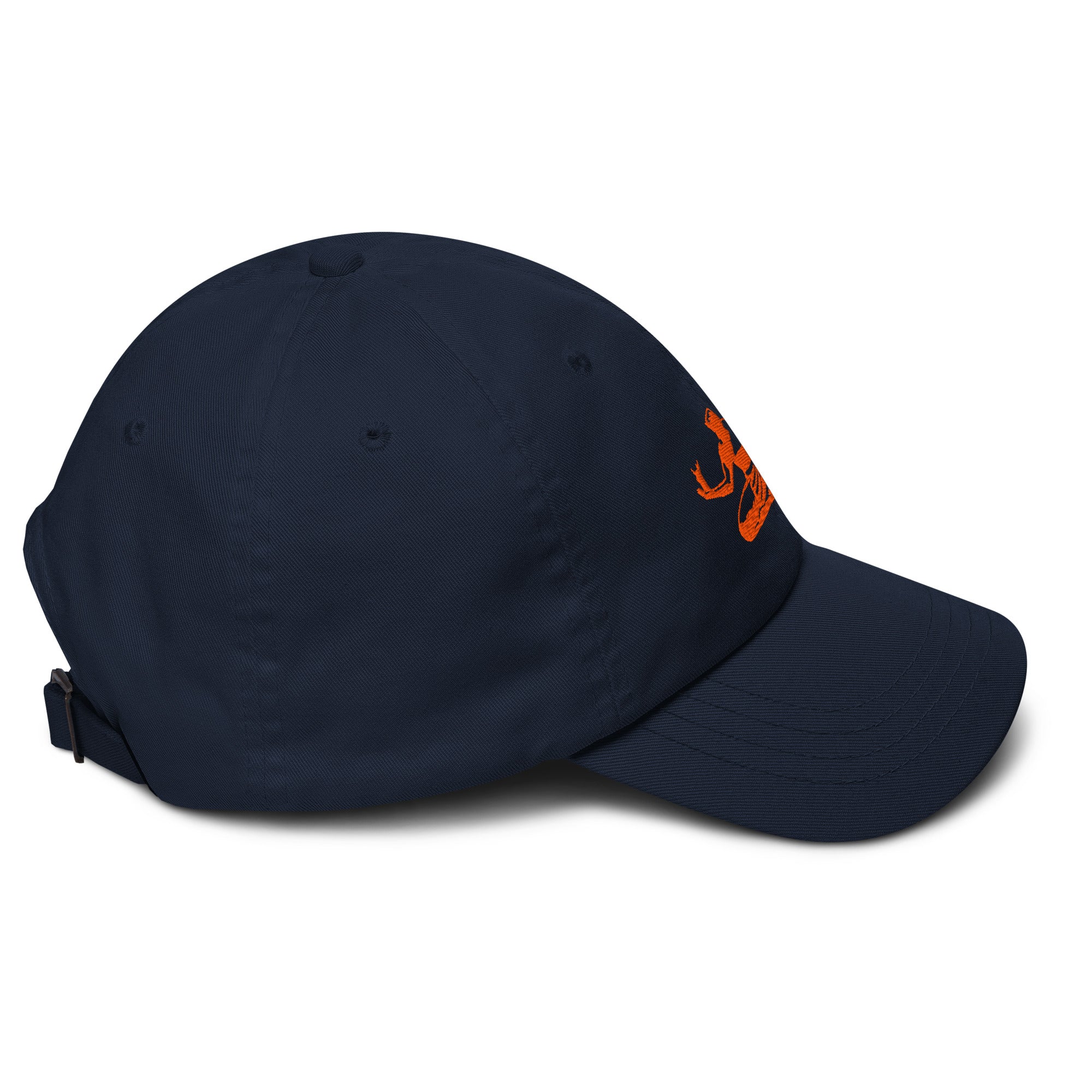 Spirit of Detroit Embroidered Cotton Twill Dad Hat - Navy / Orange Default Title