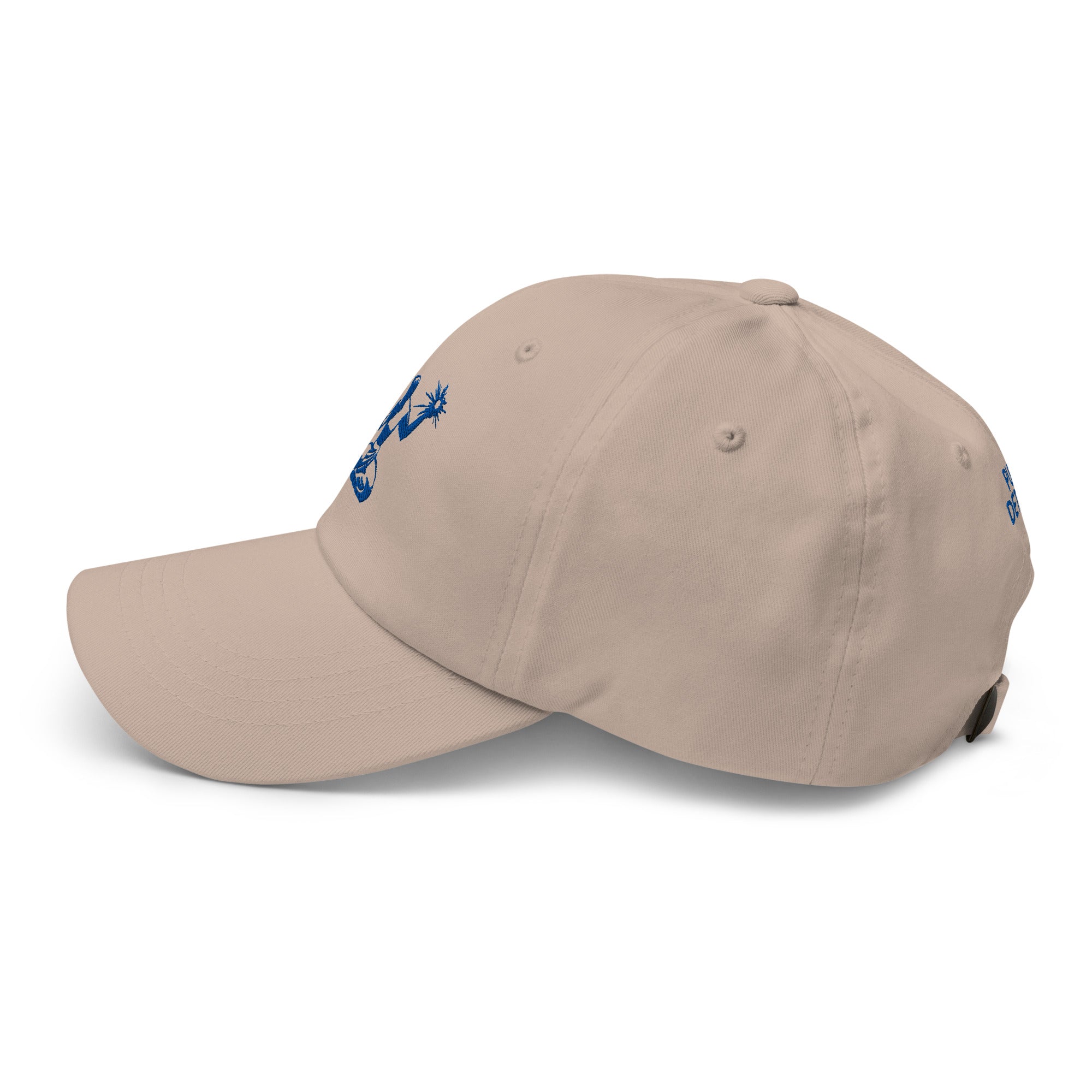 Spirit of Detroit Embroidered Cotton Twill Dad Hat - Stone / Navy Dad Hat