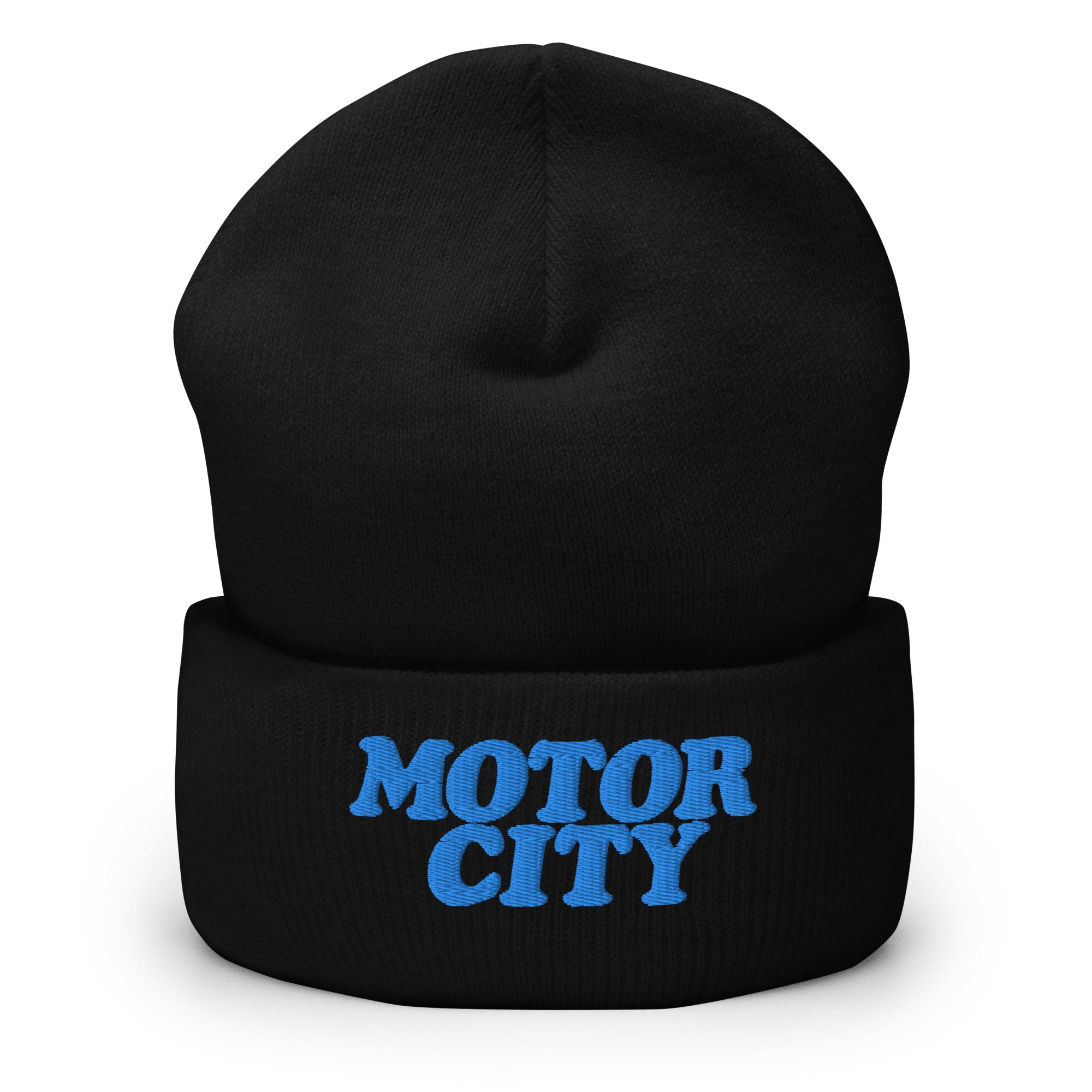 Motor City Embroidered Cuffed Beanie - Black / Blue Default Title