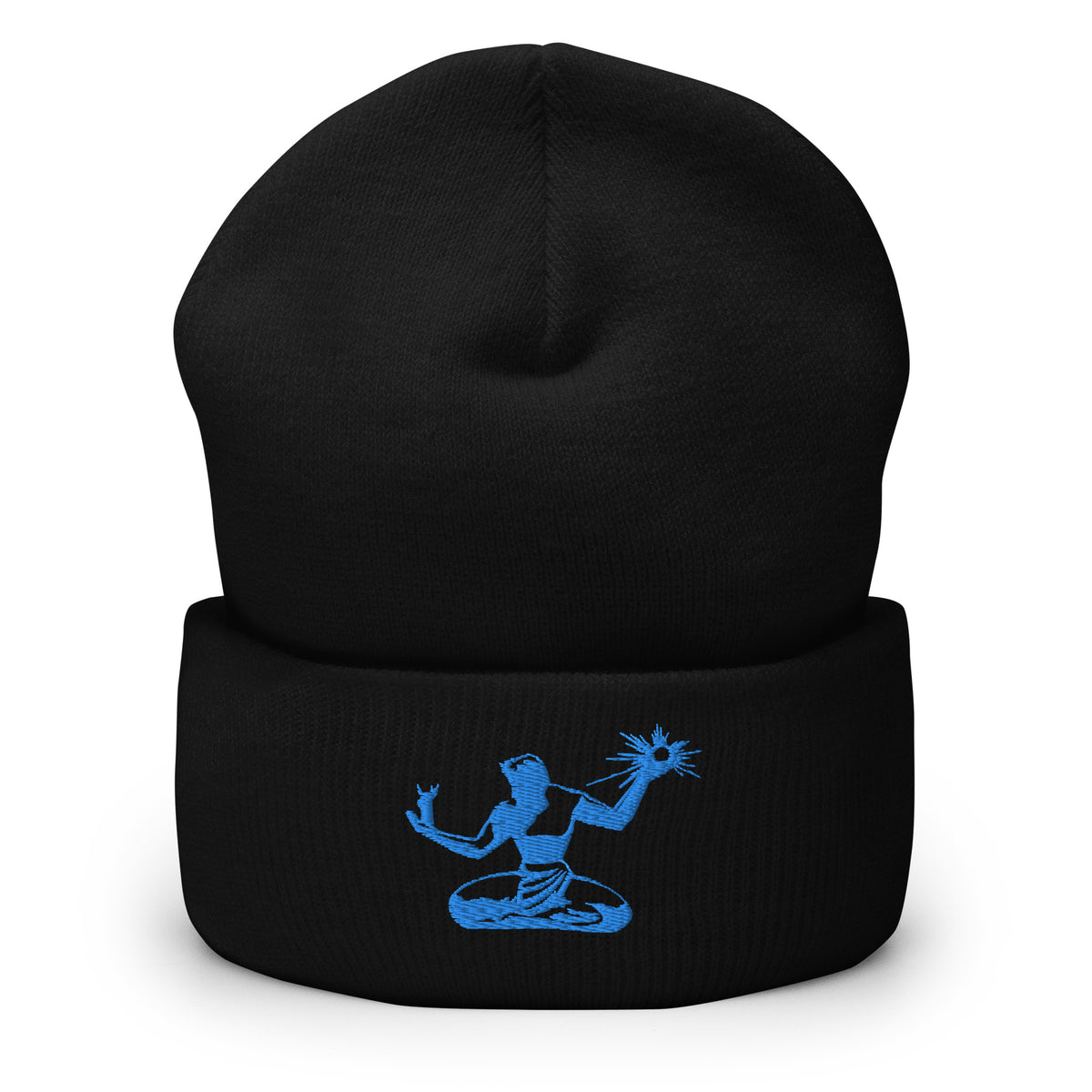 Spirit of Detroit Embroidered Cuffed Beanie - Black / Blue beanie Default Title