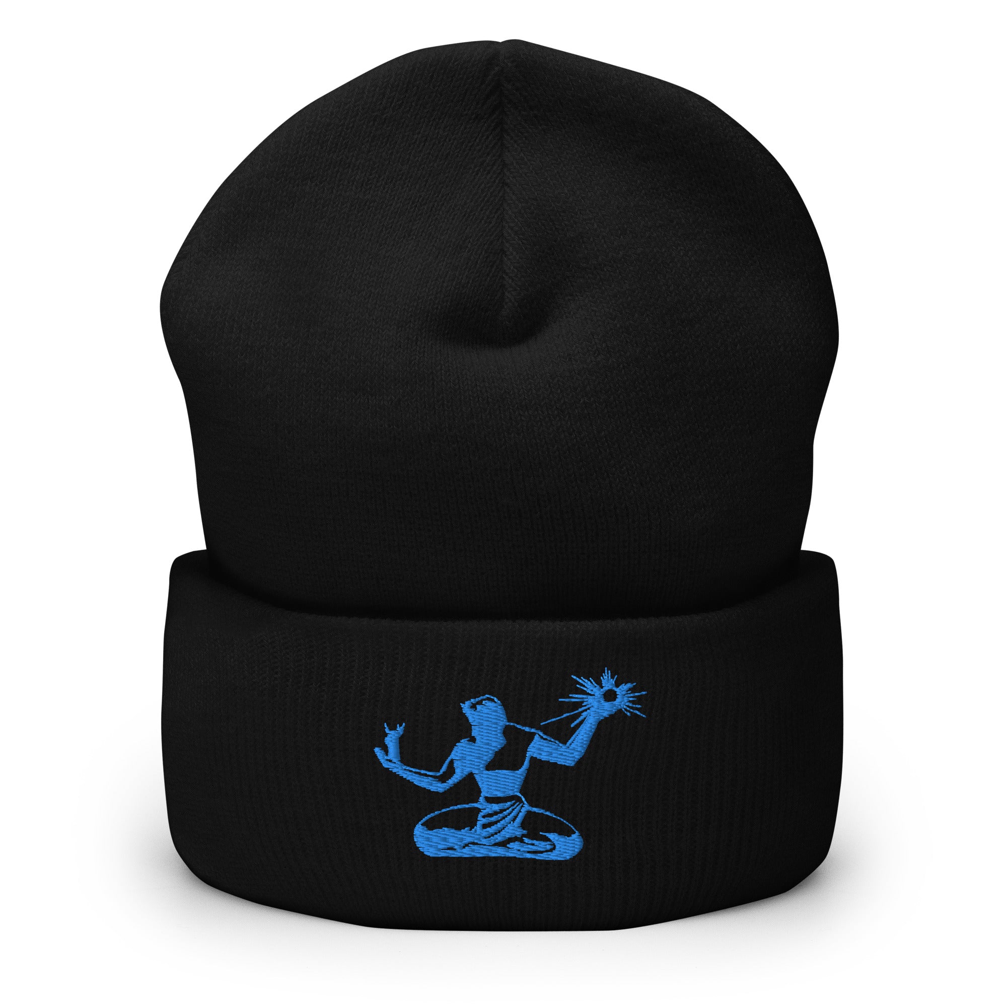 Spirit of Detroit Embroidered Cuffed Beanie - Black / Blue beanie Default Title