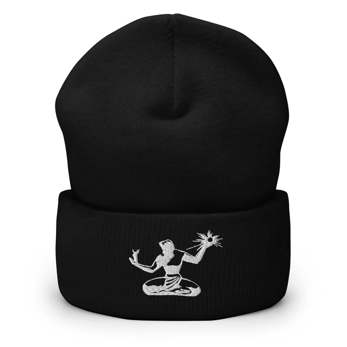 Spirit of Detroit Embroidered Cuffed Beanie - Black / White Default Title