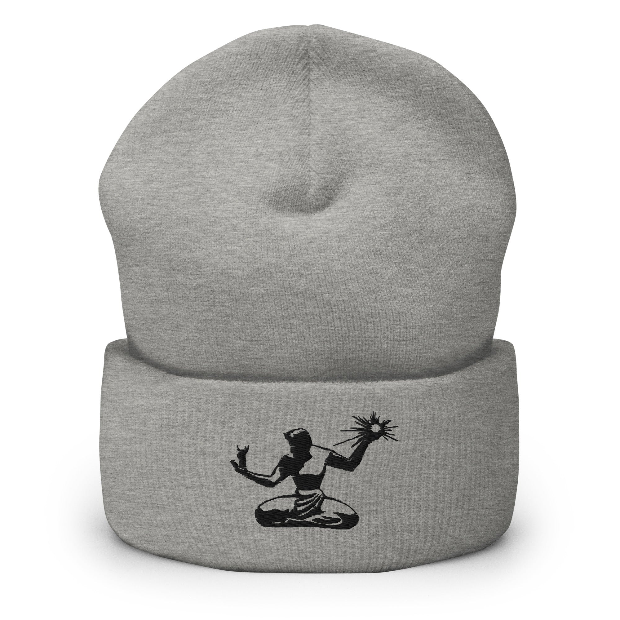 Spirit of Detroit Embroidered Cuffed Beanie - Gray / Black beanie Default Title