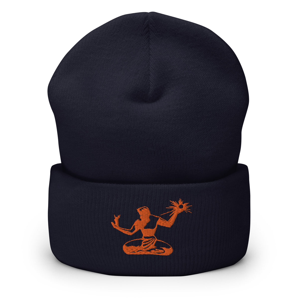 Spirit of Detroit Embroidered Cuffed Beanie - Navy / Orange beanie Default Title