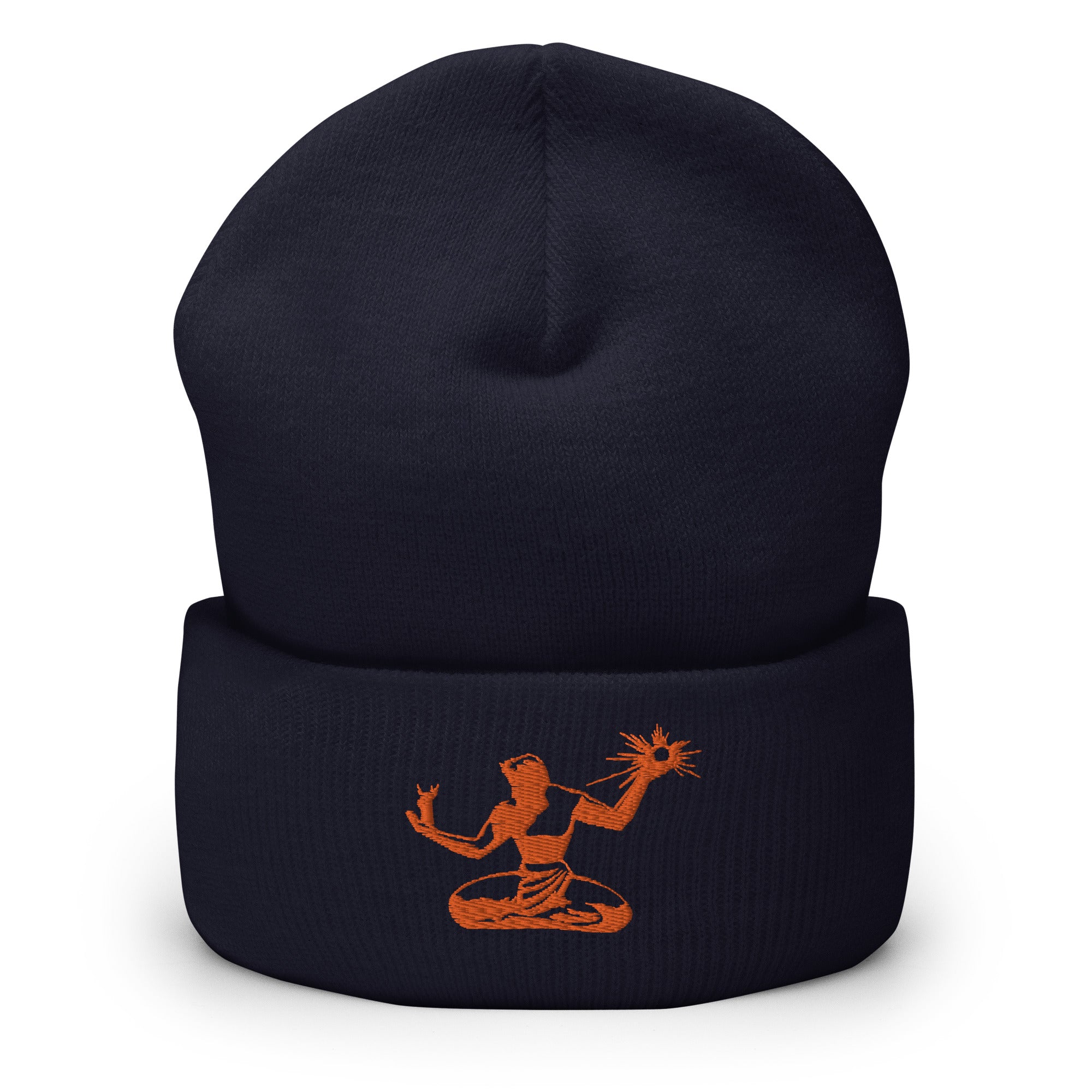 Spirit of Detroit Embroidered Cuffed Beanie - Navy / Orange beanie Default Title