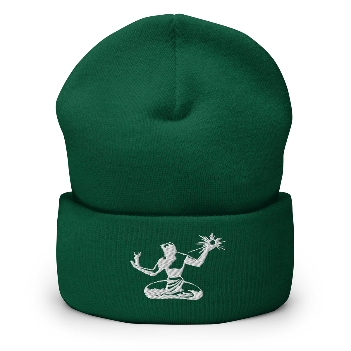 Spirit of Detoit Embroidered Cuffed Beanie - Green / White beanie Default Title