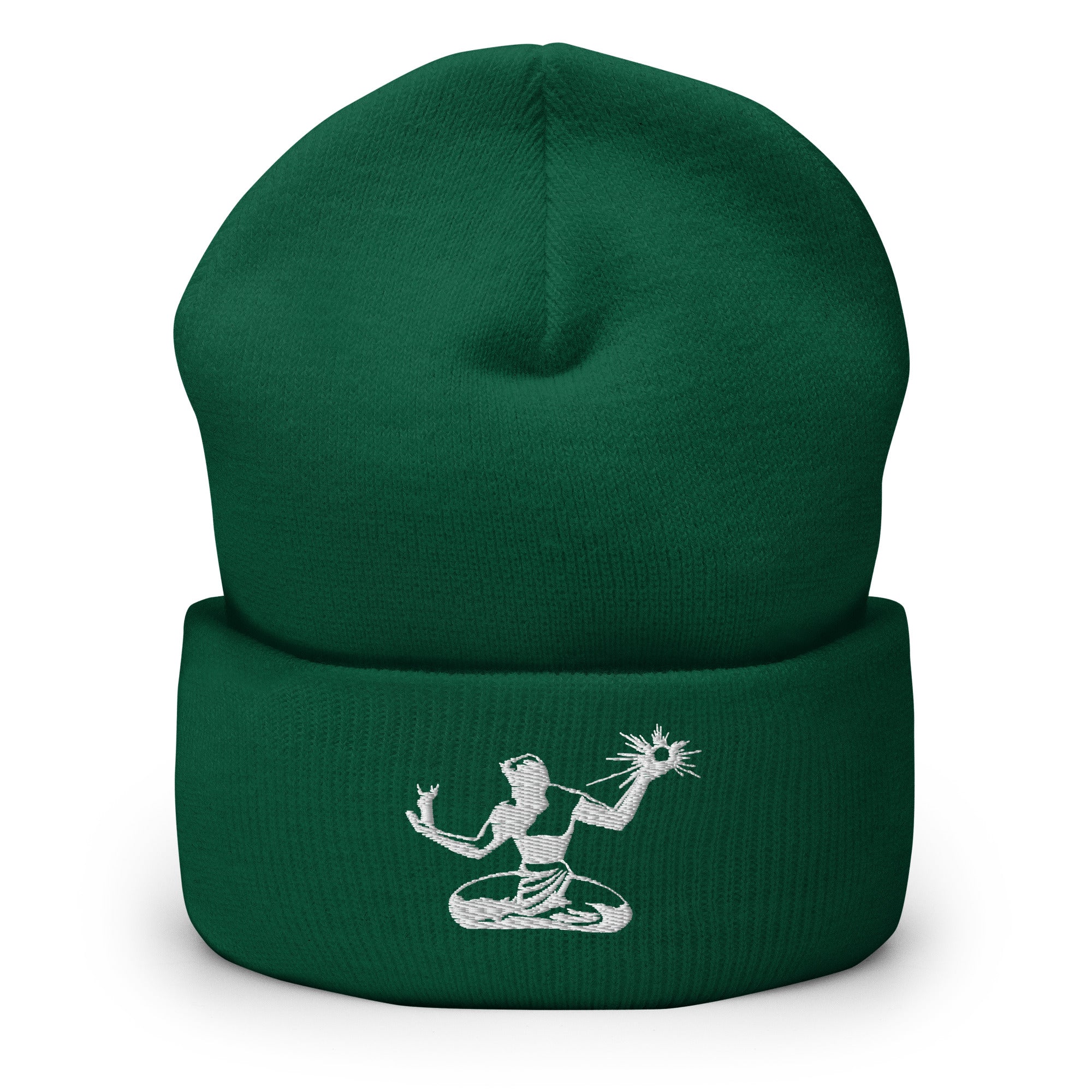 Spirit of Detoit Embroidered Cuffed Beanie - Green / White beanie Default Title