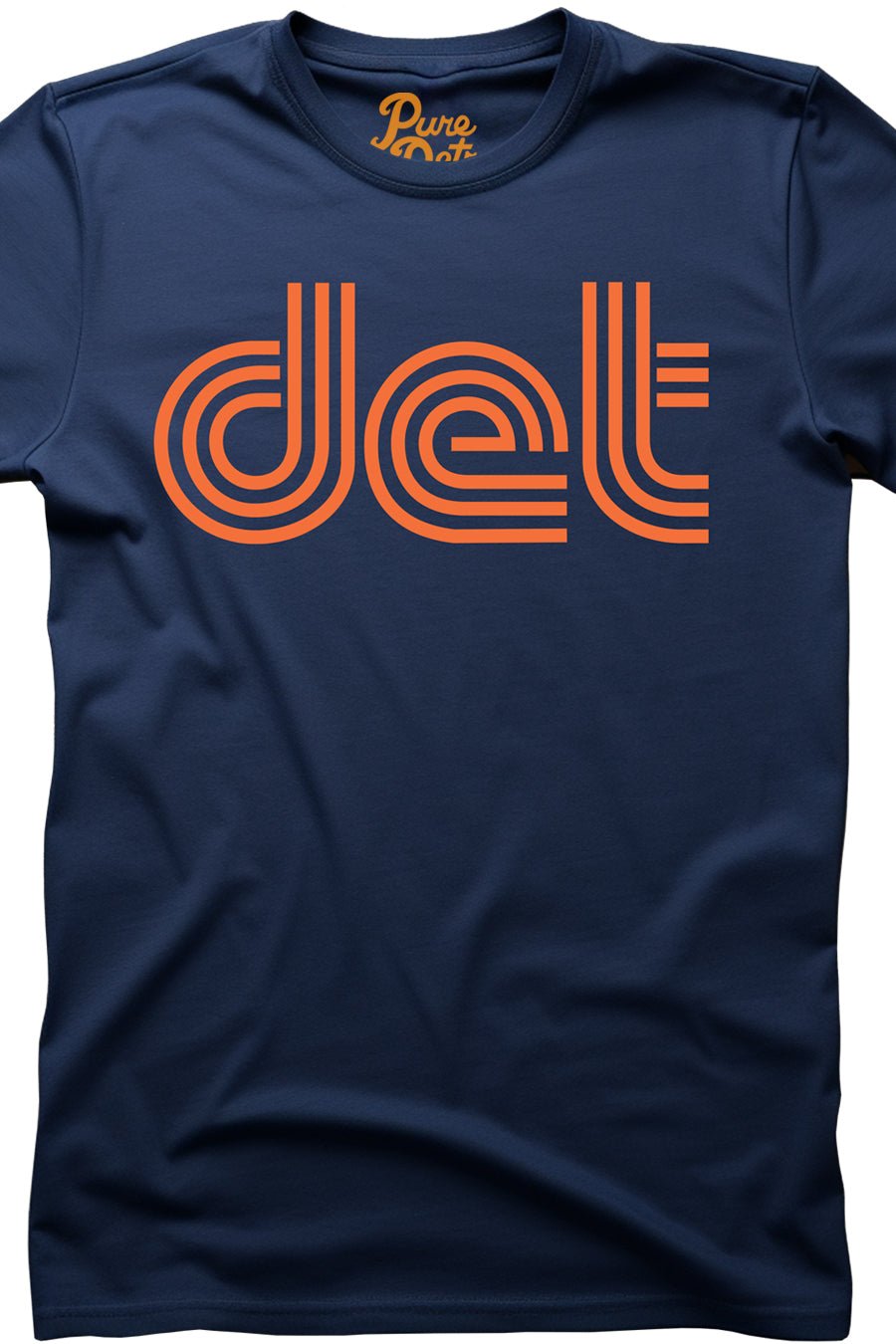 Det Unisex T-shirt - Navy + Orange
