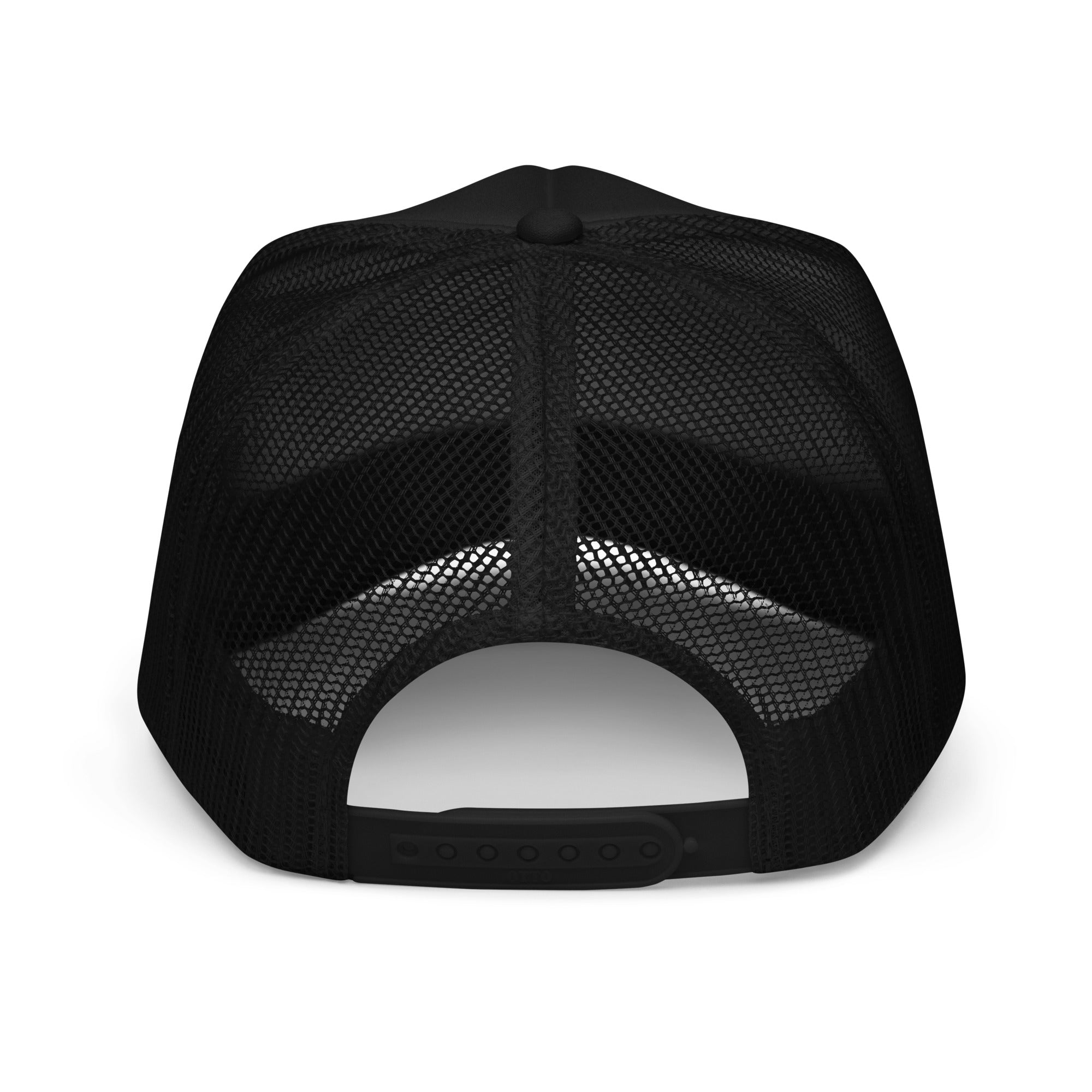 Motor City Foam Trucker Hat - Black - Embroidered with Blue Hat