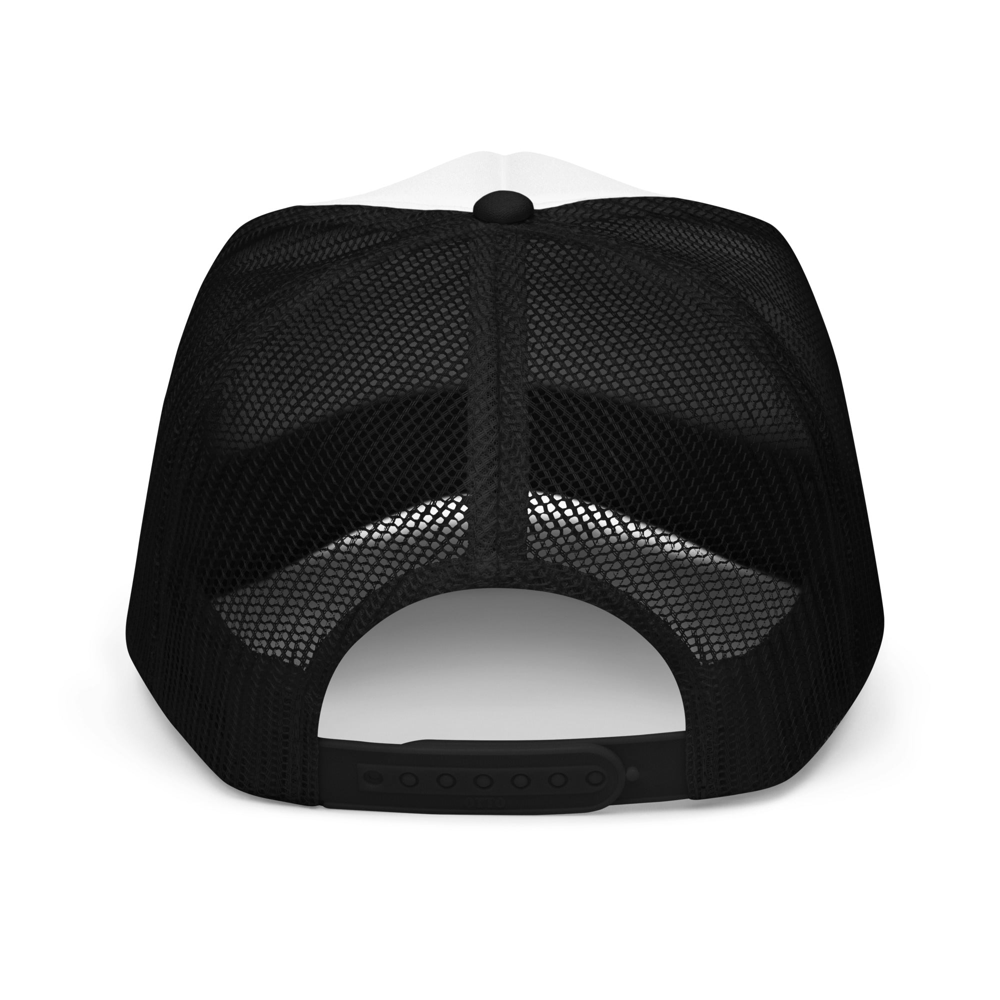 Detroit Foam Trucker Hat - Black & White - Embroidered Hat