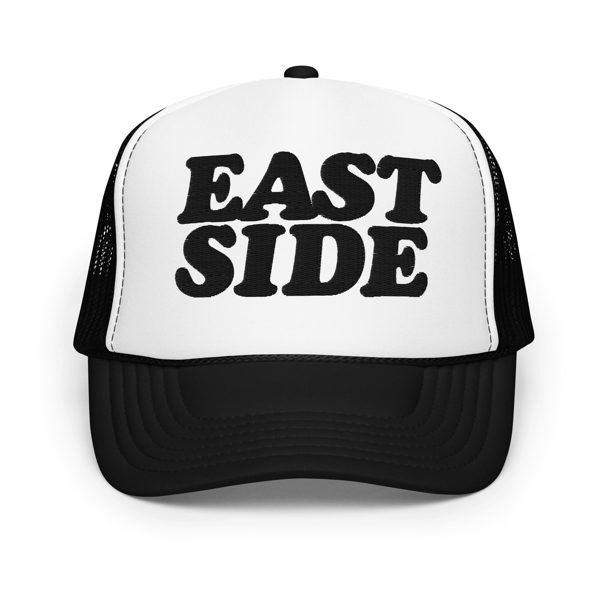 East Side Foam Trucker Hat - Embroidered - Black / White Hat Default Title