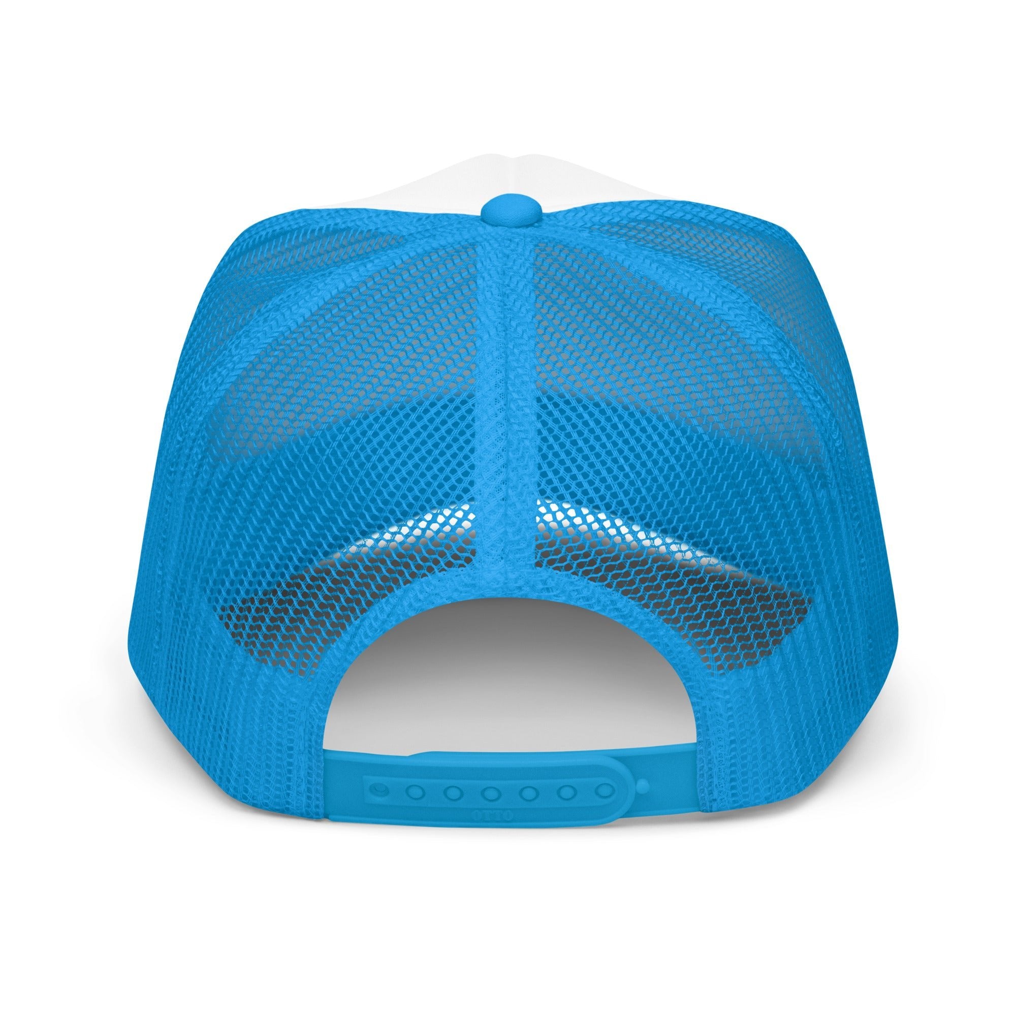 Detroit Foam Trucker Hat - Teal & White - Embroidered Hat