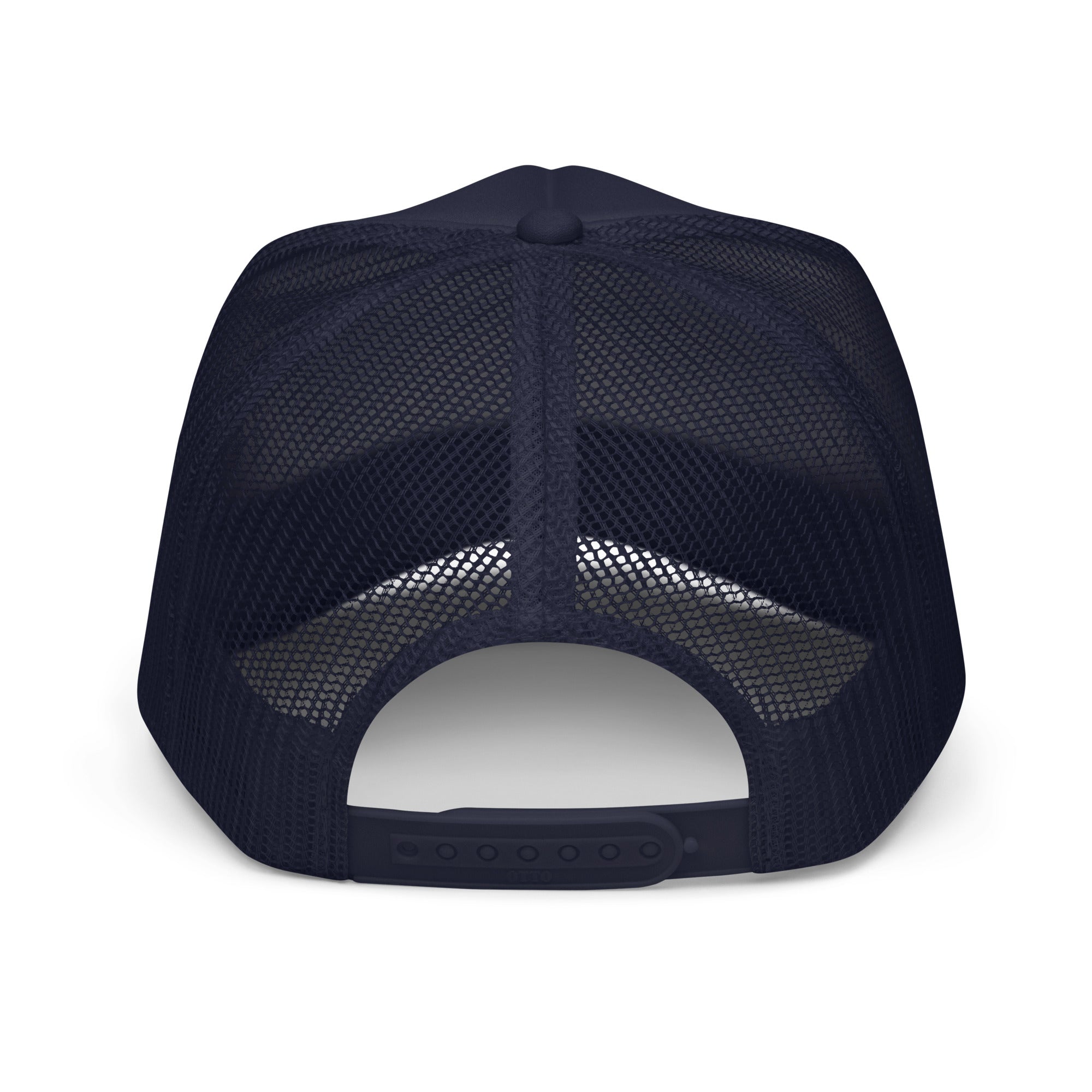Spirit of Detroit Foam Trucker Hat - Embroidered - Orange / Navy