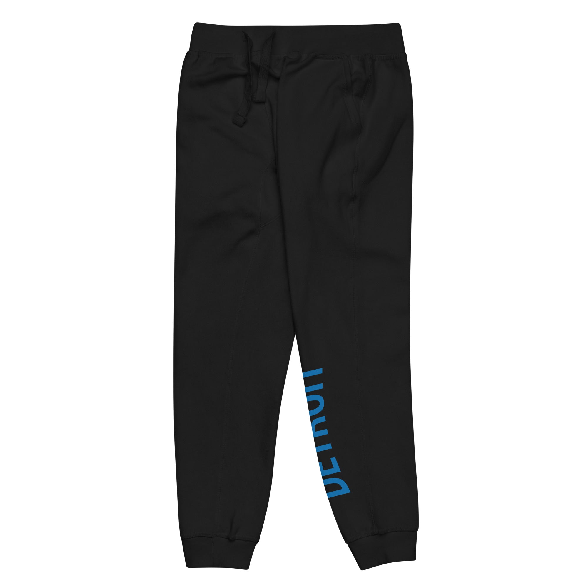 Detroit Champ Premium Unisex Fleece Sweatpants - Black / Blue Sweatpants